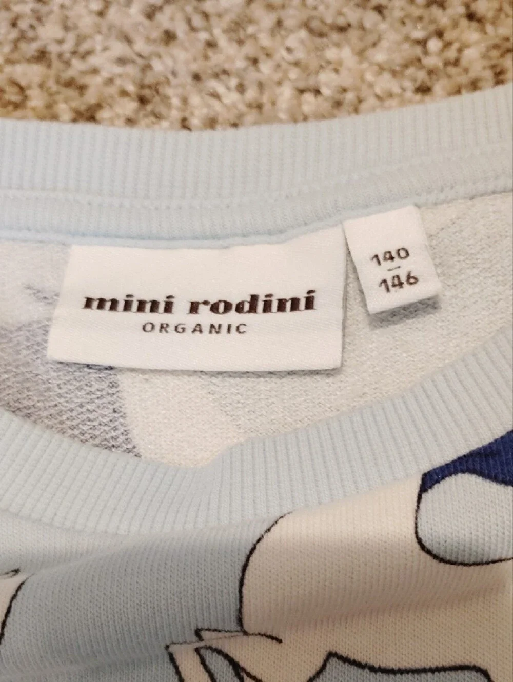 Mini Rodini Light Blue Unicorn Rainbow Dress